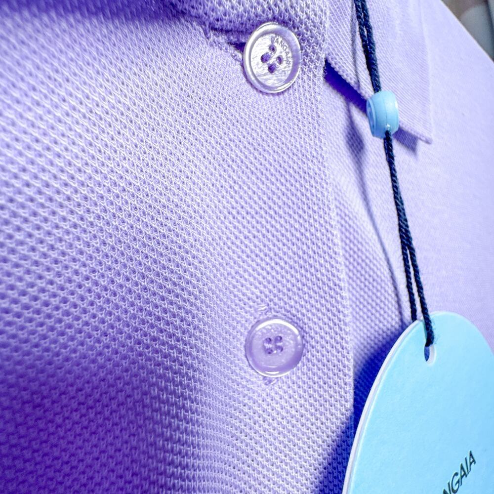 PANGAIA Organic Cotton Polo Dress Lavender A Line Large NWT Sustainable - Picture 5 of 9